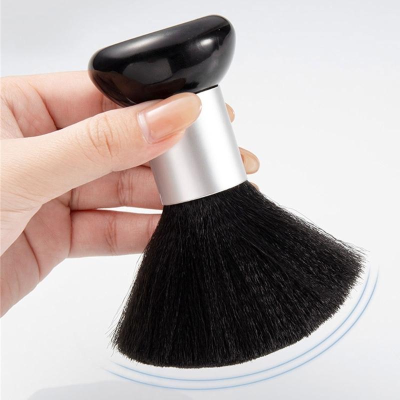 Nackenwedelbürste, Professionelle Nackenreinigungsbürste Haarschnitt Friseurwedel Haarschneidebürste Große Haarfegbürste