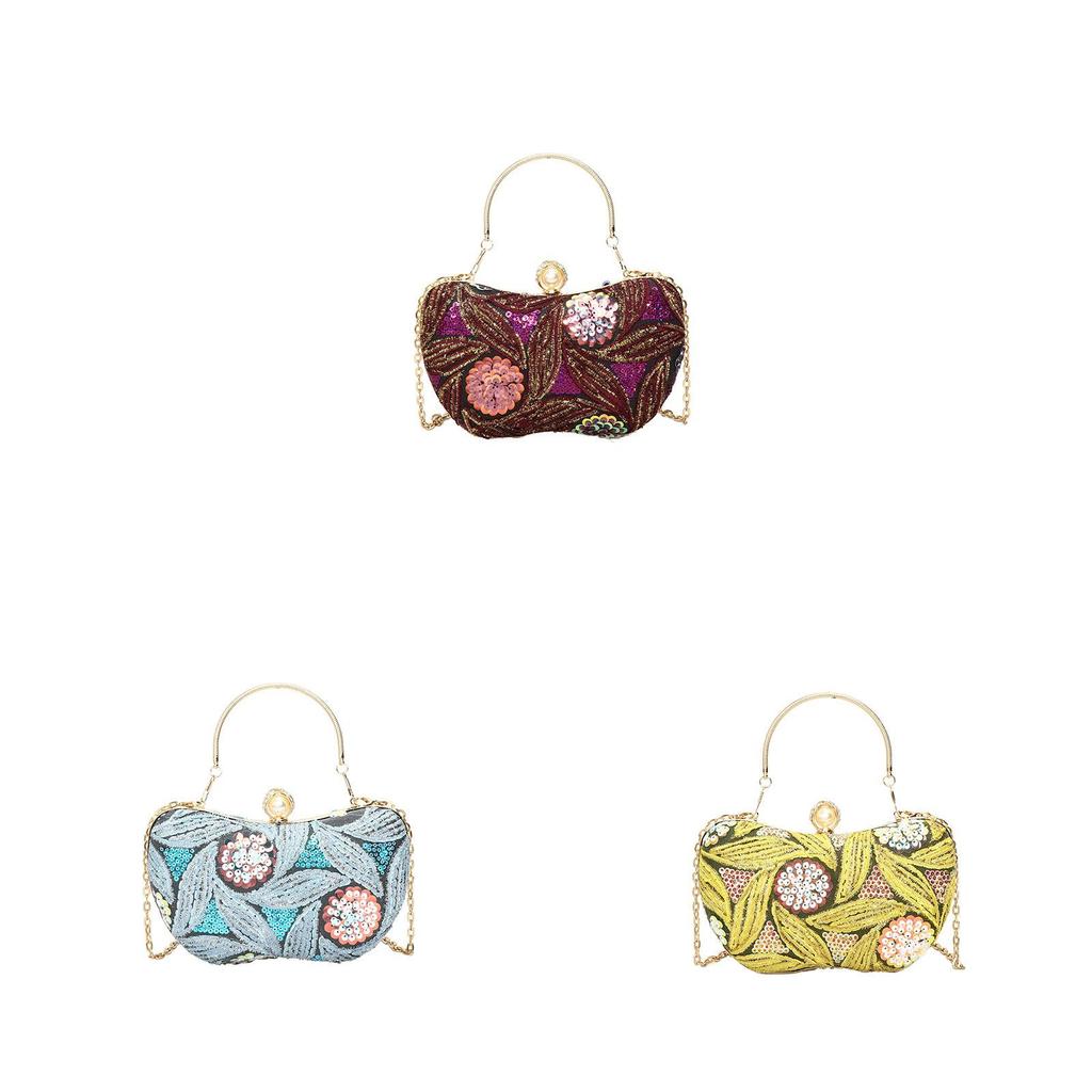 Borsa da sera stile cinese con paillettes per feste e serate fuori da donna