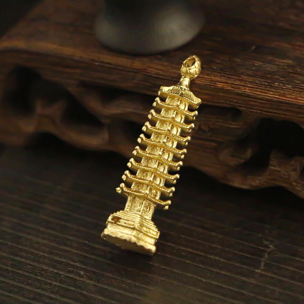 Chinesischer Messing Neunstöckiger Wenchang Turm Schlüsselanhänger: Gaokao & Zhongkao Schülergeschenk