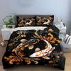 Koi Fish Decorative Art Set Soft Comfortable Duvet Cover Bedding Set Included 1*Duvet Cover & 2*Pillowcases, Gift