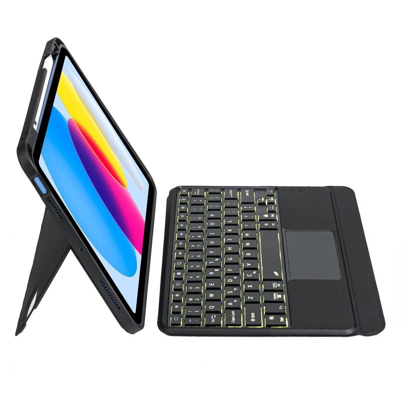 Detachable Backlit Keyboard Case With Magnetic Stand IPad 10.2 Inch 10.9 PUTPU Protective Folio Cover Rotating