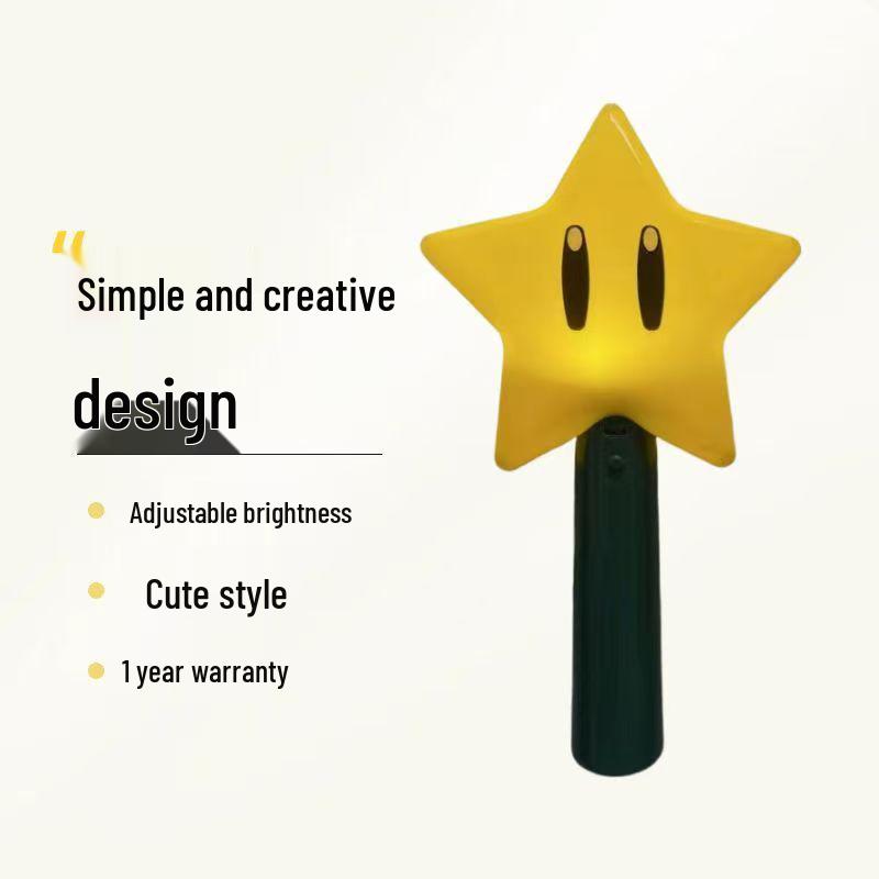 Cross-border LED Mario Star Night Light for Stage & Christmas Decoration