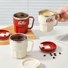 WORTHBUY Portable Double-Walled Insulated Coffee Cup 304 Stainless Steel Mug Reusable Leak-proof Drinking Cup For School Office