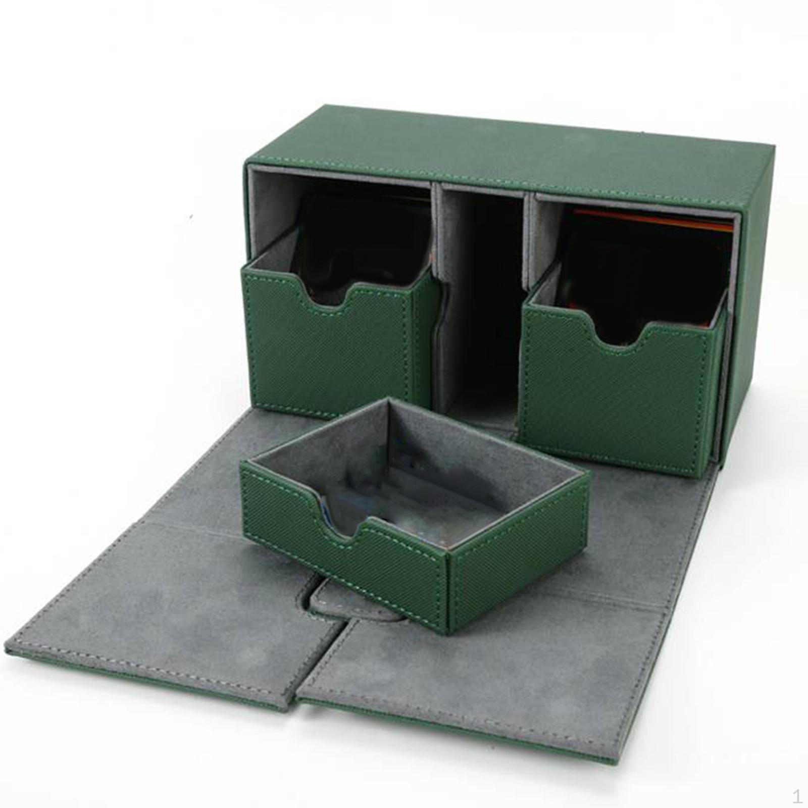 Card Deck Box Storage Holder Organizer Magnet Closure for Collection Cards зелёный 2130₽