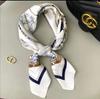New Small Square Scarf Retro Three-dimensional Printing Silk Scarf Decoration Simulation Silk Scarf Headscarf Multi-purpose