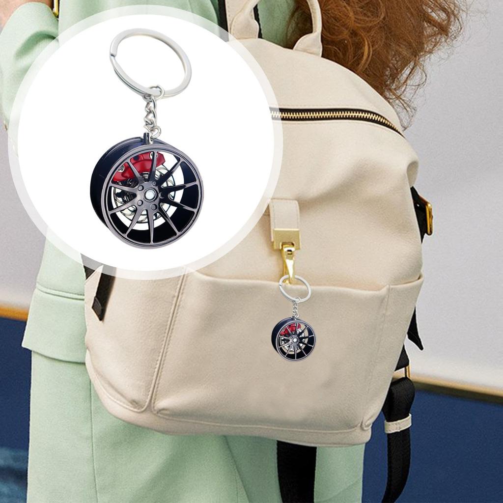 Wheel Hub Metal Keychain, Wheel Hub Keychain | Metal Wheel Rim Keychain - Creative
