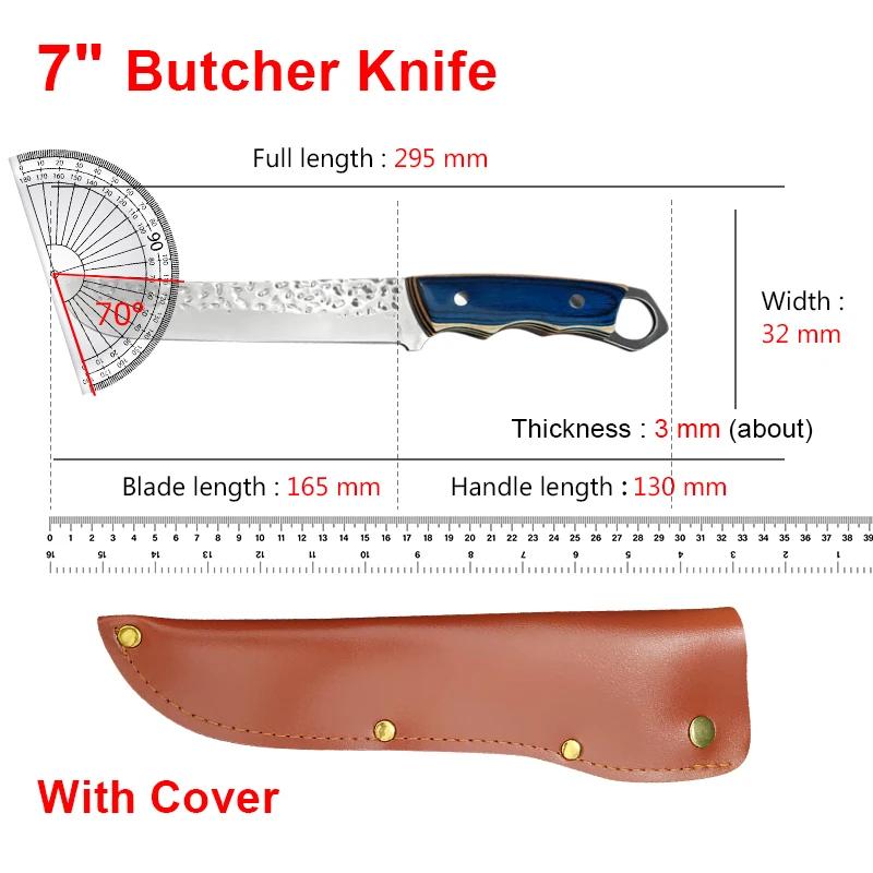 Hand Forged Blade Kitchen Knives Meat Cleaver Slicing Fish Butcher Boning Knife Wood Handle Chef Knife Stainless Steel Knife