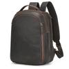 Retro Genuine Leather Schoolbag Backpack Bagpack Crazy Horse Leather Daypack Multifunction Men Bags Genuine Leather Bag
