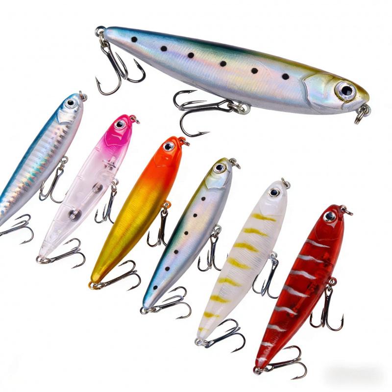 Surface Pencil Lure Bait9CM11.5GSqueaky Bead Zigzag Hard Bait for Dogs, Specially Designed for Freshwater and Saltwater, Suitabl