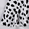 Toddler Girls Dalmatian Print Dress Ruffle Sleeve Movie Character Cosplay Costume for Role Play Party