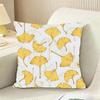 Ginkgo Leaves Printed Cushion Cover Reversible Plush Pillow Cover For Car Sofa Bedroom Decorative Gift Pillowcase