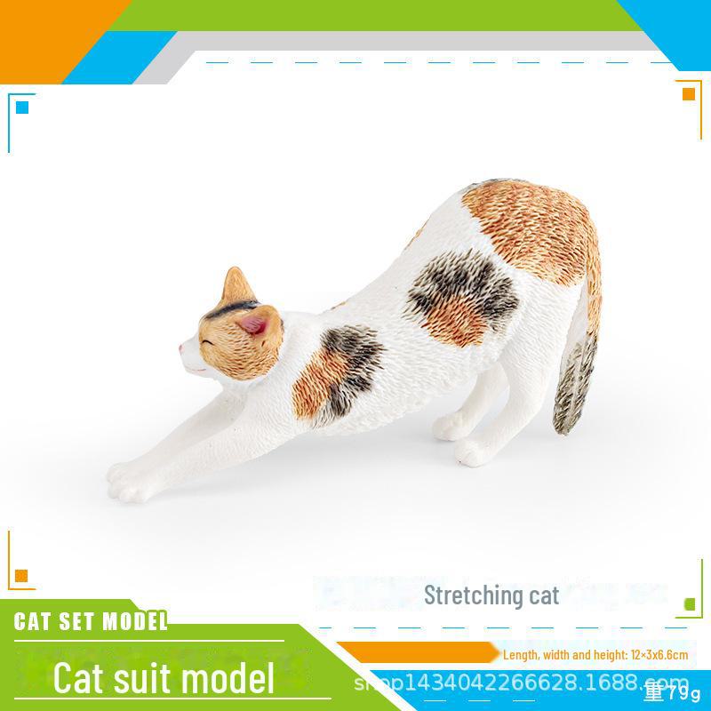 Seashell Cat Figurine: Realistic Kitten Toy Model