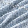 100x148cm Woolen Tweed Coarse Lady Style Fiber Plaid Woven Fabric DIY Coat Clothing Dress Handmade Sewing Quilting Autumn Winter