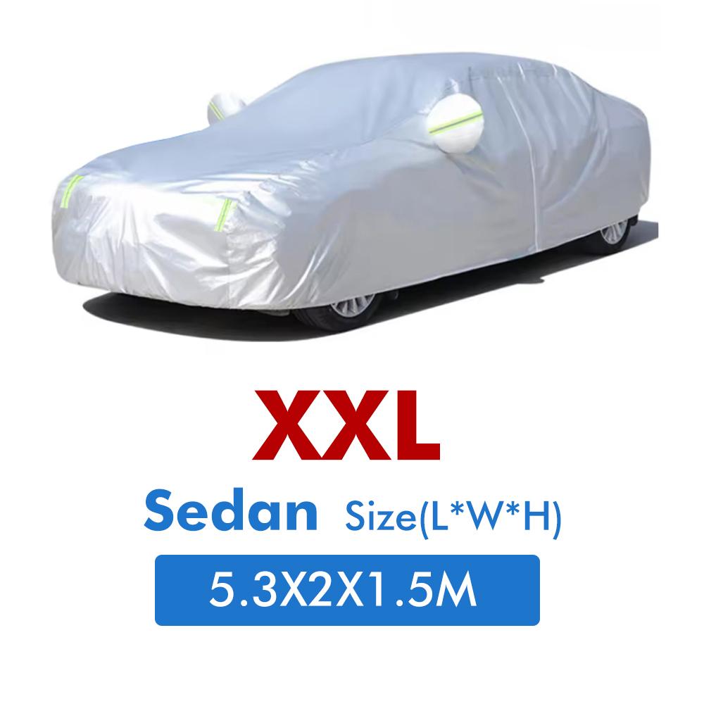 Car Cover Outdoor Protection Full Exterior Snow Cover Sunshade Dustproof Oxford Protection Cover Universal for Hatchback Sedan