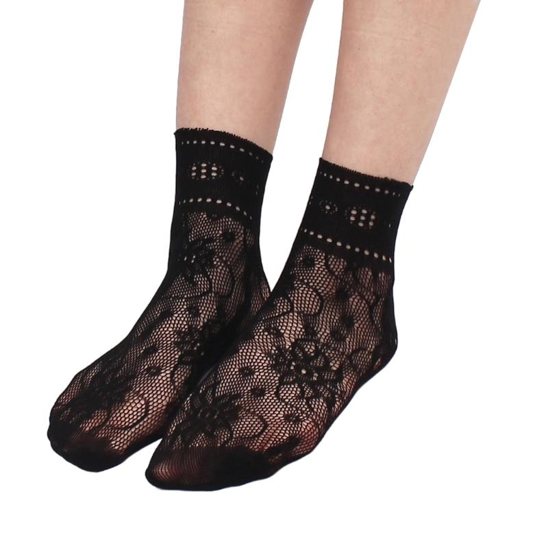Women Girls Fishnet Ankle Socks Hollowed Out Mesh Short Socks Sexy Black Fishnet Socks Summer Fashion Anklet Socks