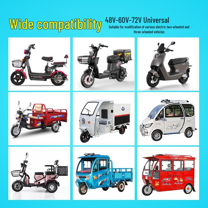 Waterproof LCD Bluetooth Dashboard for Electric Tricycle (48V/60V/72V) - Universal Sunscreen Model