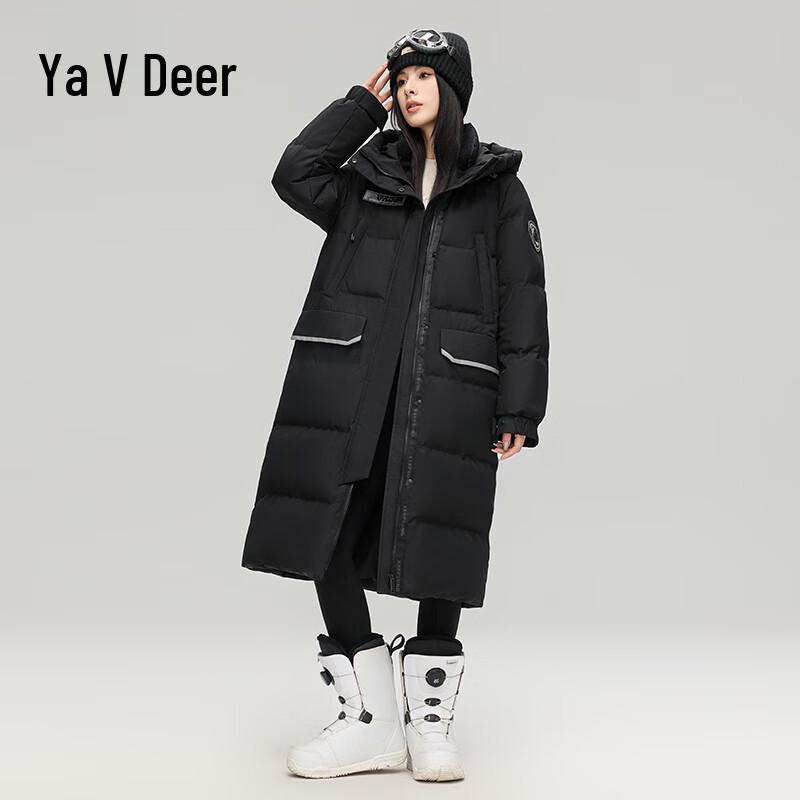 Yalu Unisex Long Hooded Down Jacket M