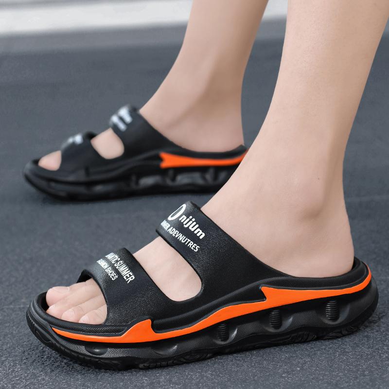 Sommer Herreslippers Utendørssandaler Strand Komfortable Myke Slides Innendørs Fritidssko