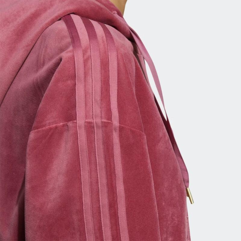 Adidas Originals Buchstaben Logo Kapuzenpullover Lässiges Langarm-Sweatshirt Damen Sweatshirt Rose GV2925