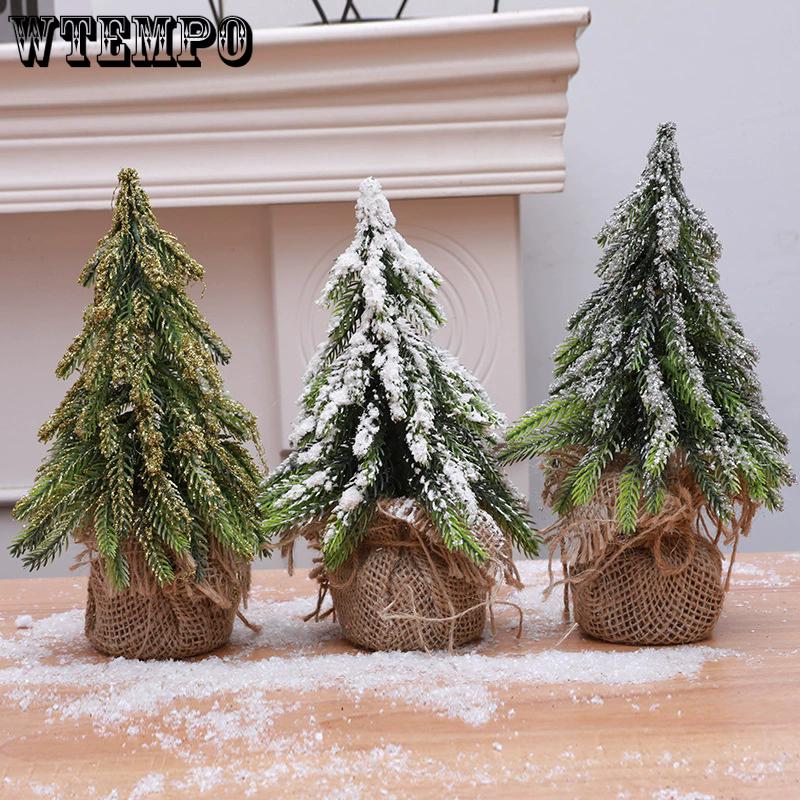 WTEMPO Tabletop Decor Mini Christmas Tree Lightweight Portable for Home Office Indoor & Outdoor Party Year-Round Holiday Decor for Christmas New Year