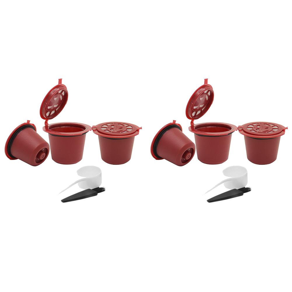 15-3PCS Refillable Capsules Filters for Nespresso Coffee Machine With Spoon Brush Reusable Coffee Filter Pods Coffee Tools
