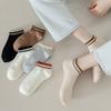 Women's Spring and Autumn Striped Mid-calf Socks Sports Sweat and Anti-odour Socks