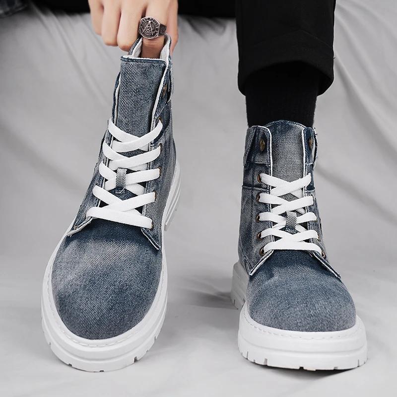 Las Zapatillas Retro de Lona de Caña Alta para Hombre son Modernas Versátiles, Ligeras y para Exteriores con Cordones de Caña Alta 2024 Nuevo Talla39-44