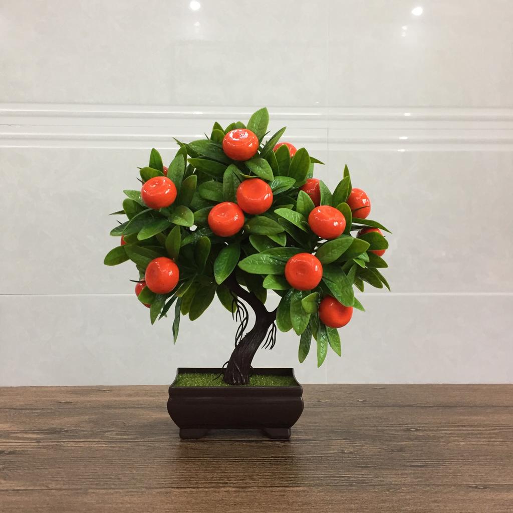 Artificial Plants Bonsai Small Fruit Tree Potted Bonsai Simulation Decor Artificial Ornaments Artificial Plant Bonsai Home Decor