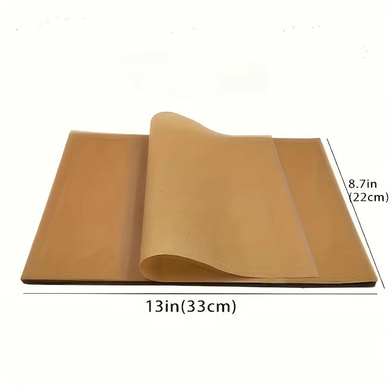 50/200pcs Heat-Resistant 450°F Non-Stick Pre-Cut Parchment Sheets - Unbleached Uncoated for Baking Grilling Frying Steaming