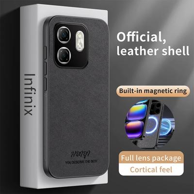 Custodia in Pelle per Infinix Smart 9 Hot 50i Supporto Magnetico per Auto Cover in Silicone per Telefono InfinixHot50i InfinixSmart9 X6531 X6531B X6532