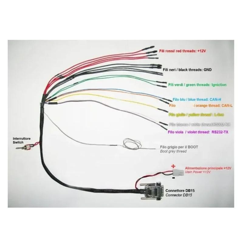 Pinout Cable for MPPS V13 V21 OBD OBD2 Diagnostic Adapter Triple Cores Cable Stable Performances