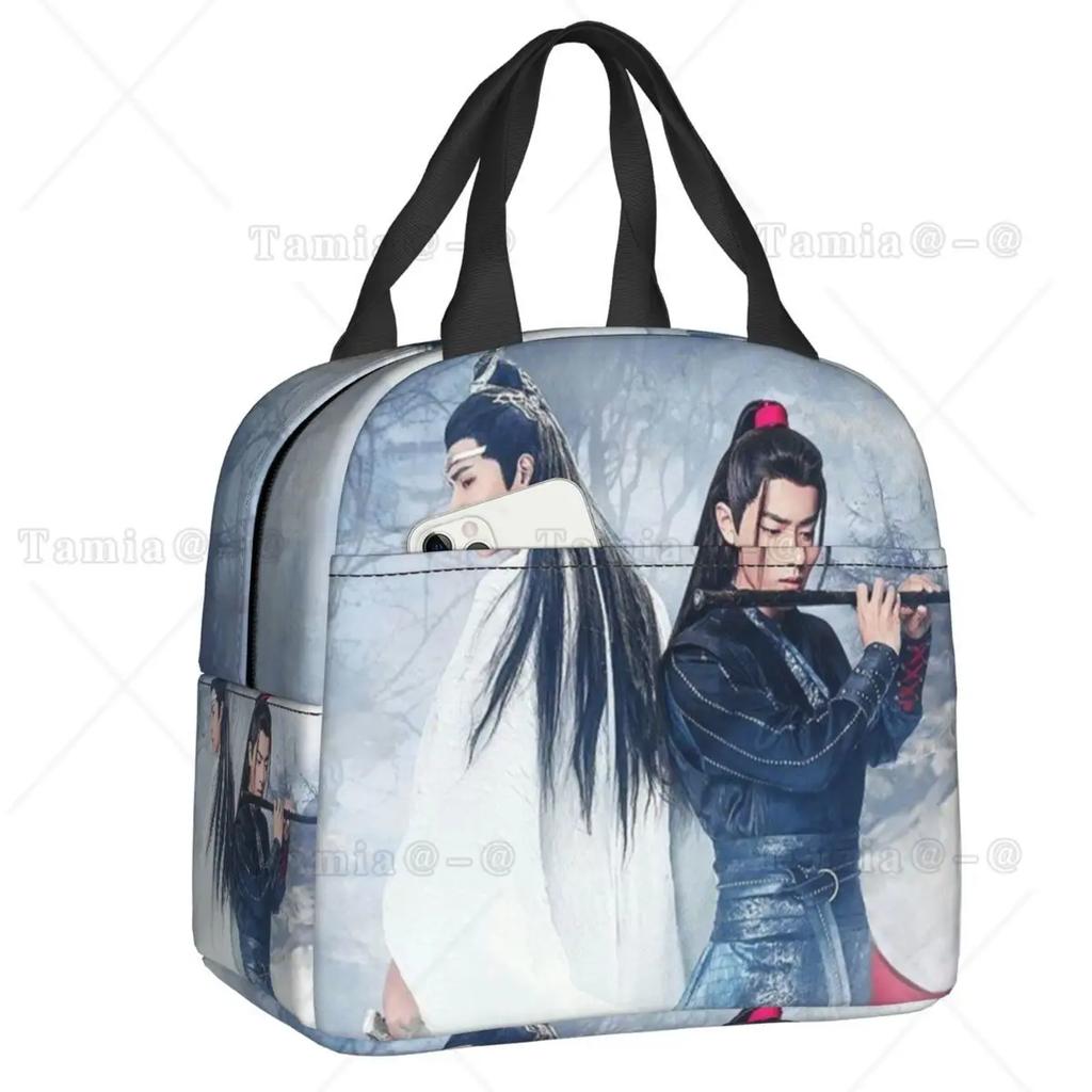 The Untamed WangXian Bunny Insulated Lunch Bags for Women Mo Dao Zu Shi Resuable Cooler Thermal Bento Box Outdoor Camping Travel