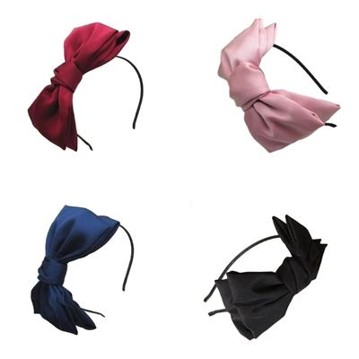 Modisches großes Schleifen-Stirnband für Erwachsene, Dinnerparty, Haarreif, Französischer Stil, Weiße Haarabdeckung, Schleifen-Haarband, Haaraccessoire