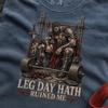 Medieval Knight Leg Day Shirt, Powerlifting Gym Humor Tee (Comfort Colors)