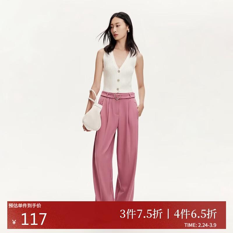 

VEROMODA Pleated Wide-Leg Pants M