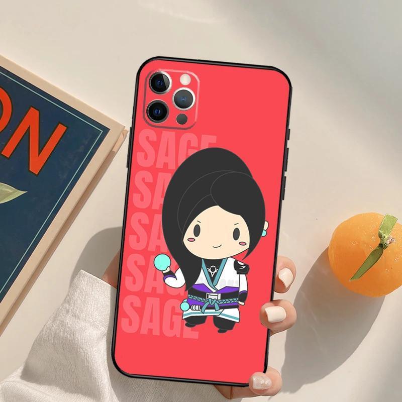 Apple iPhone16 Mobile Phone Case, Cute Cartoon Chibi Valorant Mobile Phone Case, Sent On Behalf of the Picture.