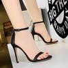 Fashion 2025 Newest Women 11.5cm High Heels Yellow Sandals Female Fetish Strappy Stripper Red Shoes Lady Valentine Silver Summer Pumps