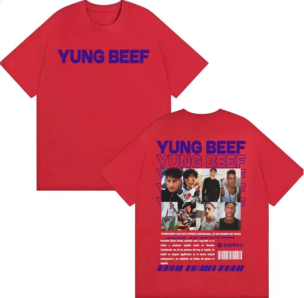Rapper Yung Beef Album Tour Cover Merch Tshirts for Men Fashion Gothic Hip Hop T Shirt 100 Cotton Oversized Tshirt Streetwear