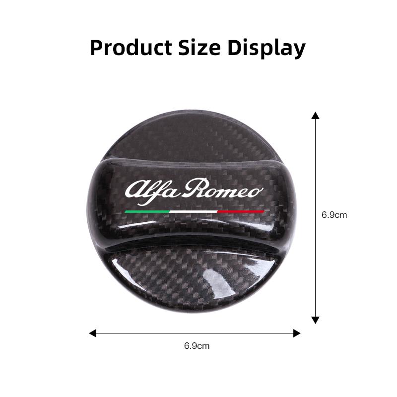 Car Carbon Fibrer Fuel Tank Cap Protection Cover Sticker Interior Accessorie For Alfa Romeo 4C 159 166 Giulia Giulietta 156 GT