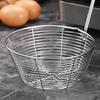 Round Wire Fry Basket with Pot Rim Hook Oil Draining Fry