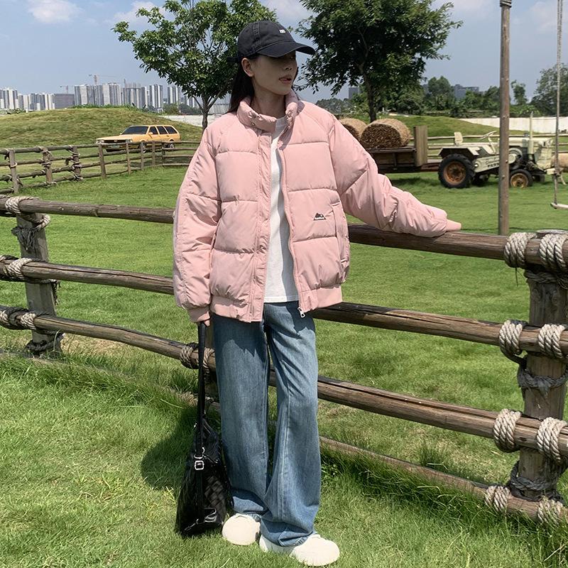 

Padded jacket women s winter 2025 new stand-up collar Korean version loose short down padded jacket student cotton jacket XL