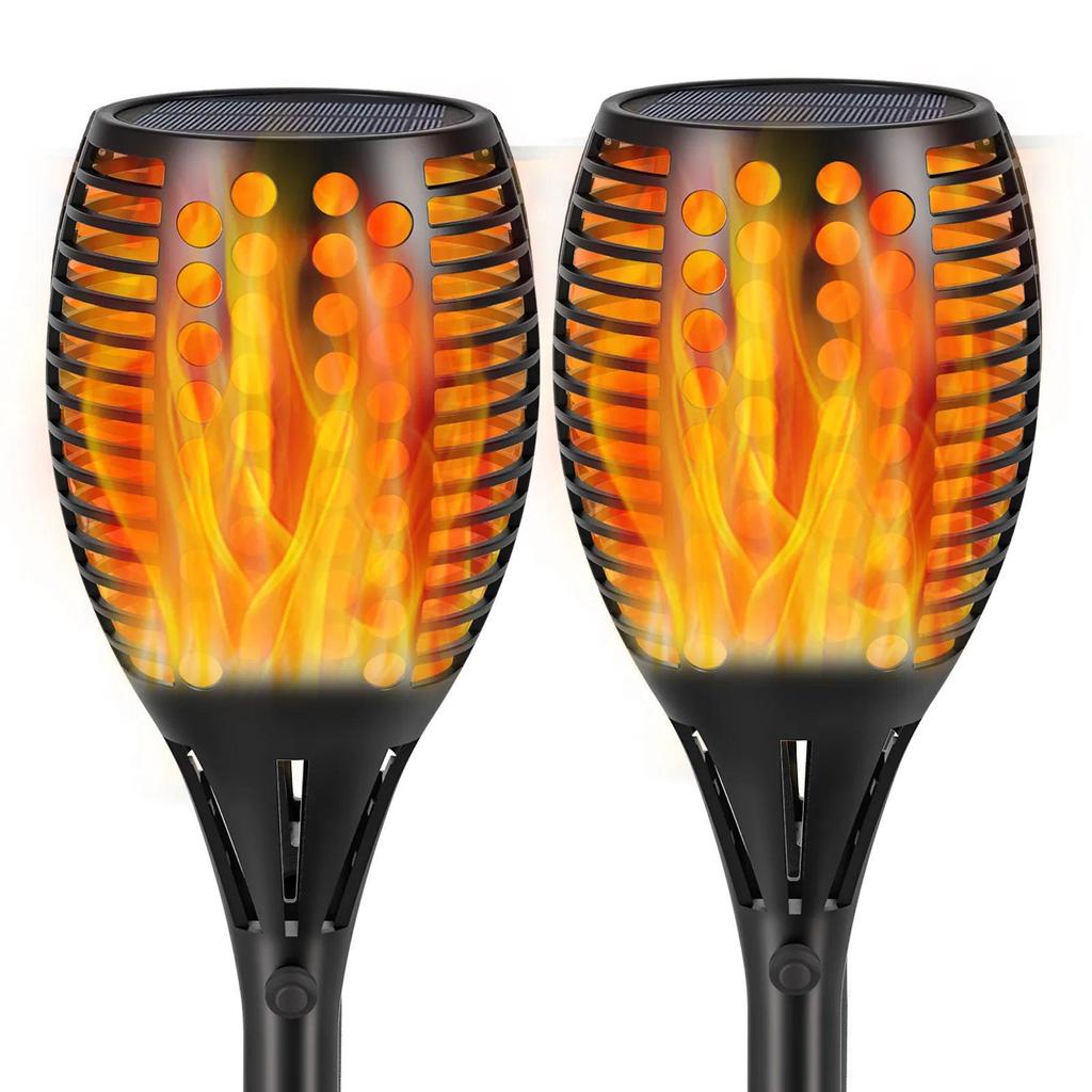 96 LED Solar Flame Simulation Waterproof Outdoor Garden Lamp