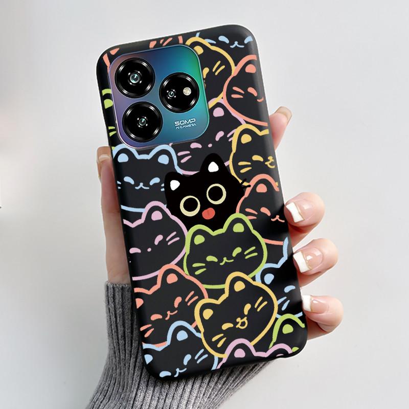 For ZTE Axon 60 Lite / Blade V60 Vita / Nubia V60 Design Case Cute Love Heart Rabbit Casing Black Soft Silicone Protective Cover
