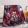 Death Note Print Flannel Blanket, Ultra Soft High Quality All Seasons Warm Throw, Home Decor Cozy Blanket, Perfect Christmas Gift