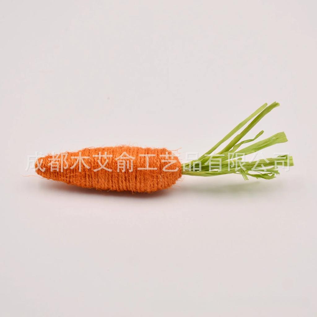 Easter Carrot Tray Decoration Hemp rope Decoration Fabric Carrot Scene Props Home Ornaments