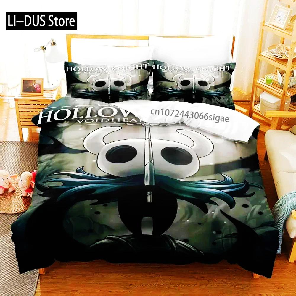 

Anime Game Hollow Knight Bedding Set Duvet Cover Bed Set Quilt Cover Pillowcase Comforter King Queen Size Boys Adult Bedding Set EU Single(135*200cm)3pcs