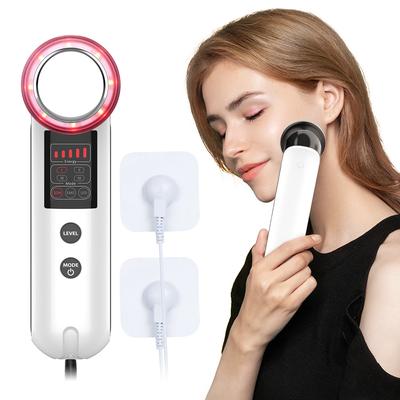 3 In 1 Ultrasonic EMS Microcurrent Face Massager LED Light Therapy Skin Rejuvenation Beauty Device