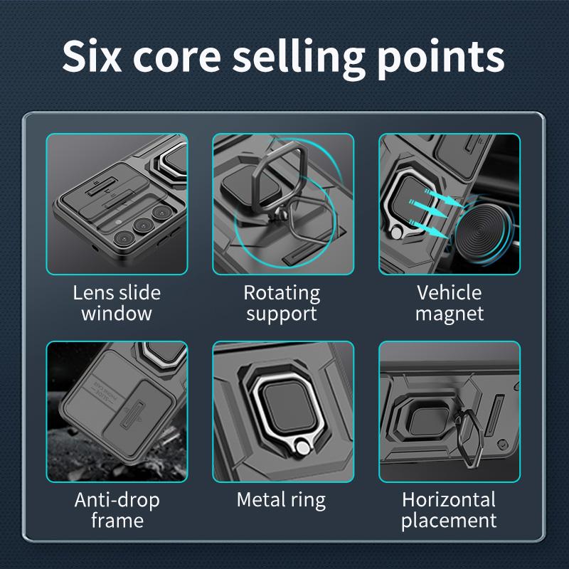 Armor Case For Samsung Galaxy S25 S24 Plus Ultra Heavy Duty Shockproof Anti-Scratch With Ring Holder Phone Cover