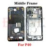 OG For Huawei P20 P30 P40 P50 P50E P60 P70 Pro Plus Ultra Art Middle Frame Housing Front LCD Bezel Cover With Side Button