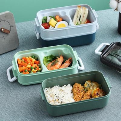 Double-Layer Insulated Lunch Box – Microwave-Safe Plastic Food Container Set